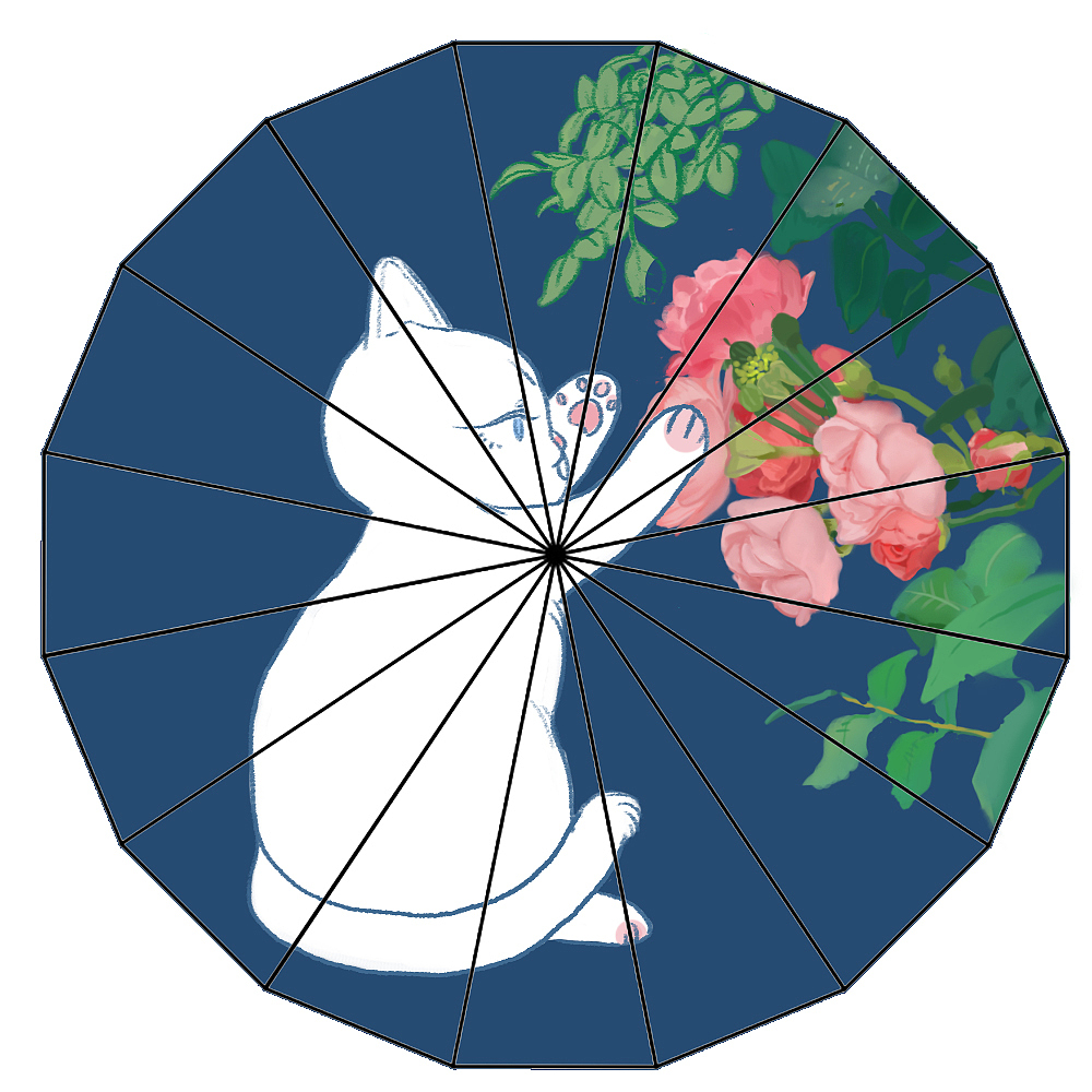 一只&花（雨伞）（图ZMTg2NDk2ODk2） - 商业插画 - 站酷设计师浊骨原创素材 - 站酷ZCOOL