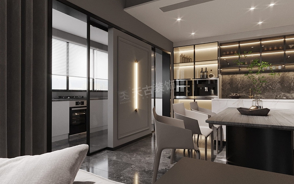 高科江澜装修,现代简约风格别墅设计,天古装饰公司