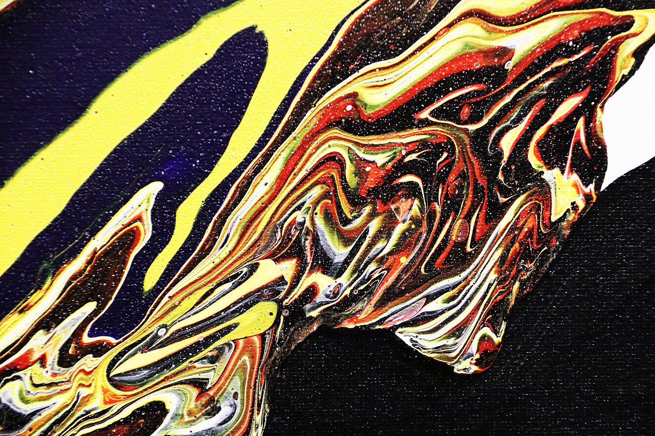 无尘作品——奔放（图ZMTA2ODMzMzEy） - 绘画 - 站酷设计师幻化泼彩原创素材 - 站酷ZCOOL