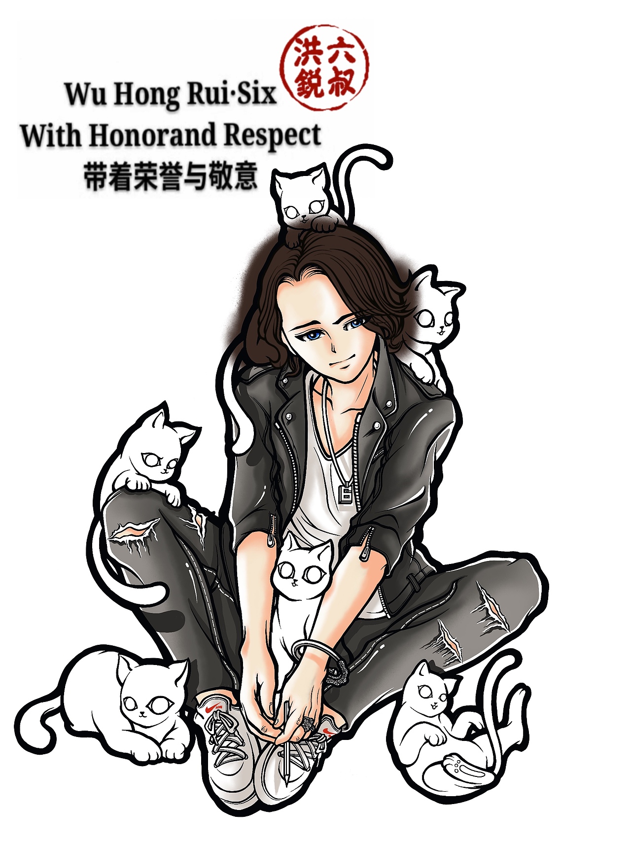 《吴小六和调色盘的故事》（图ZMTYyMDk2ODI0） - 商业插画 - 站酷设计师六叔洪鋭原创素材 - 站酷ZCOOL