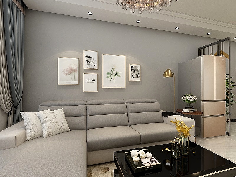 未来微墅100㎡冷淡风效果图