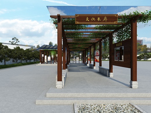 防腐木文化长廊 警营文化