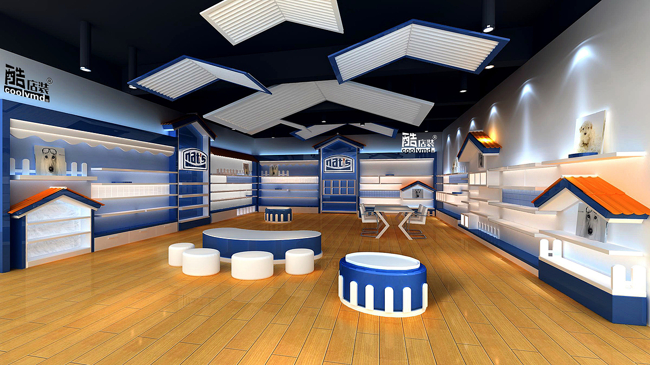 儿童主题情景店面装修设计时尚童鞋童装店装修童装店