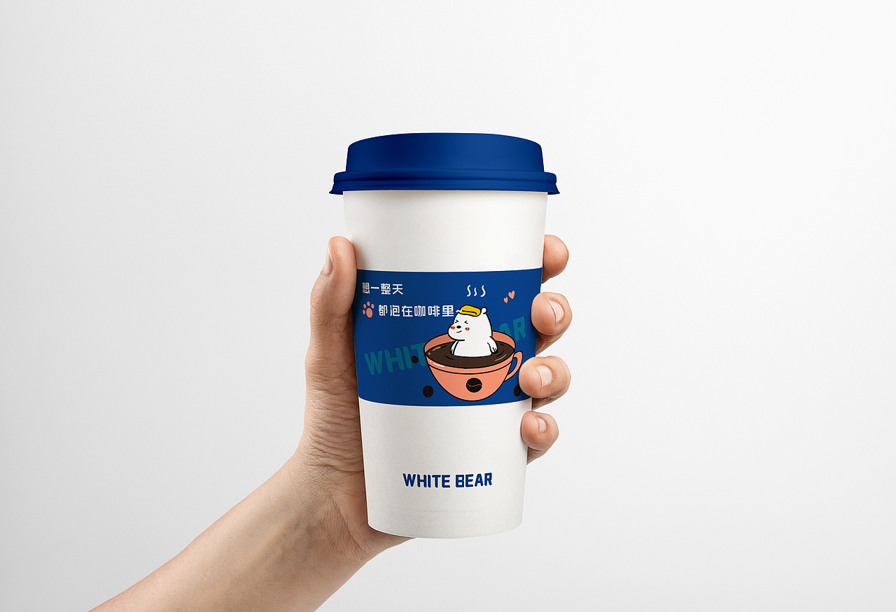 white bear 咖啡馆品牌形象设计