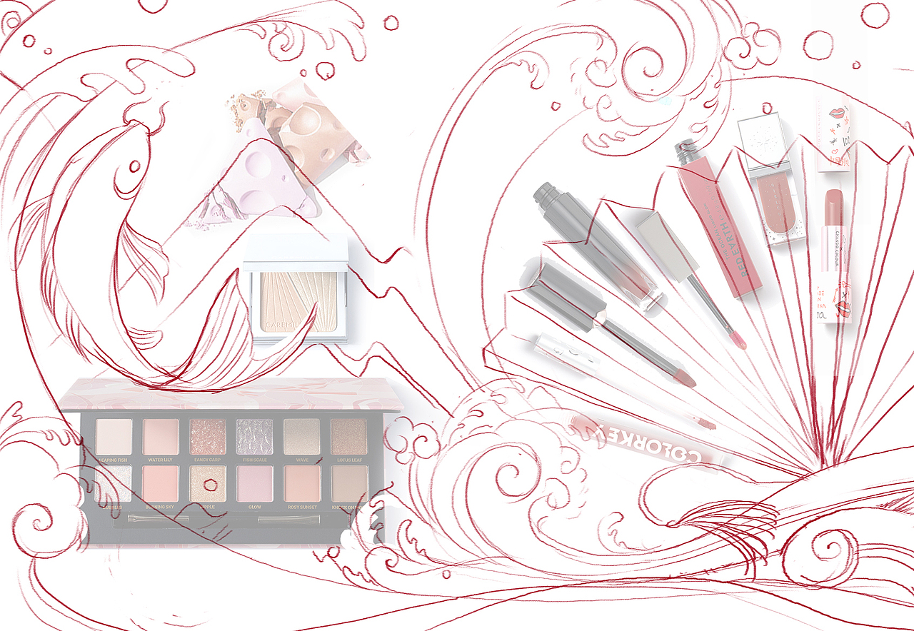 《VOGUE》美妆专栏——国潮风尚插图（图ZMjM4MjY4NDgw） - 商业插画 - 站酷设计师焦洁Appleseed原创素材 - 站酷ZCOOL