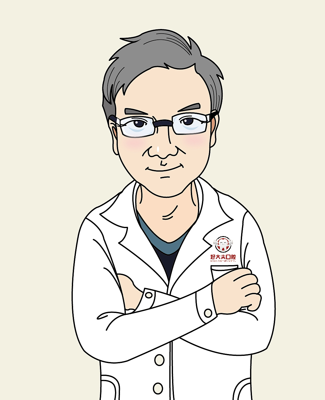 口腔医生形象插画（图ZODg2NDMyMTY=） - 商业插画 - 站酷设计师一碗饭就够了原创素材 - 站酷ZCOOL