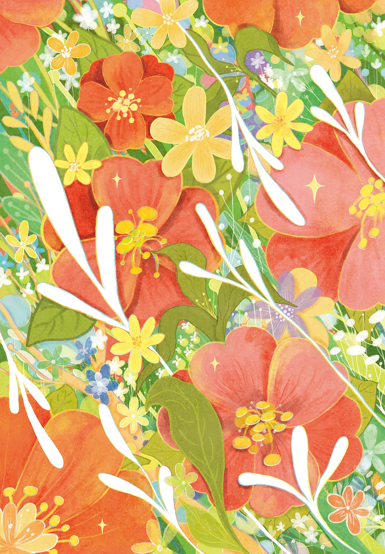 [ 春日来信 ] 花之国 - 春日、梦和繁花（图ZMjkzMDM2NTcy） - 商业插画 - 站酷设计师飞想飞原创素材 - 站酷ZCOOL