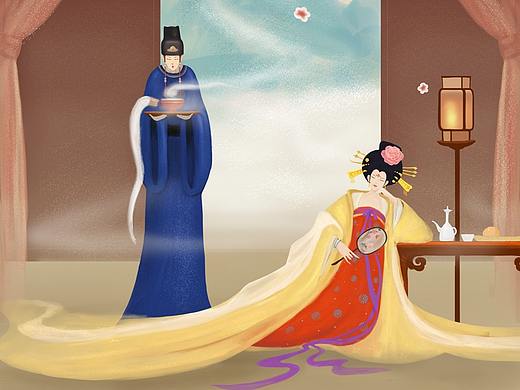 银耳冻干商业插画