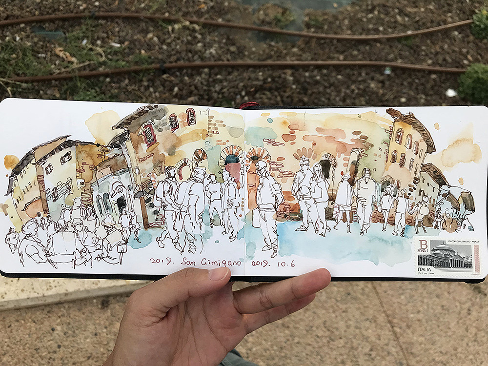 2019意大利中南部采风插画创作&速写（图ZMTgzNjA3Mjgw） - 创作习作 - 站酷设计师Hosanna_914原创素材 - 站酷ZCOOL