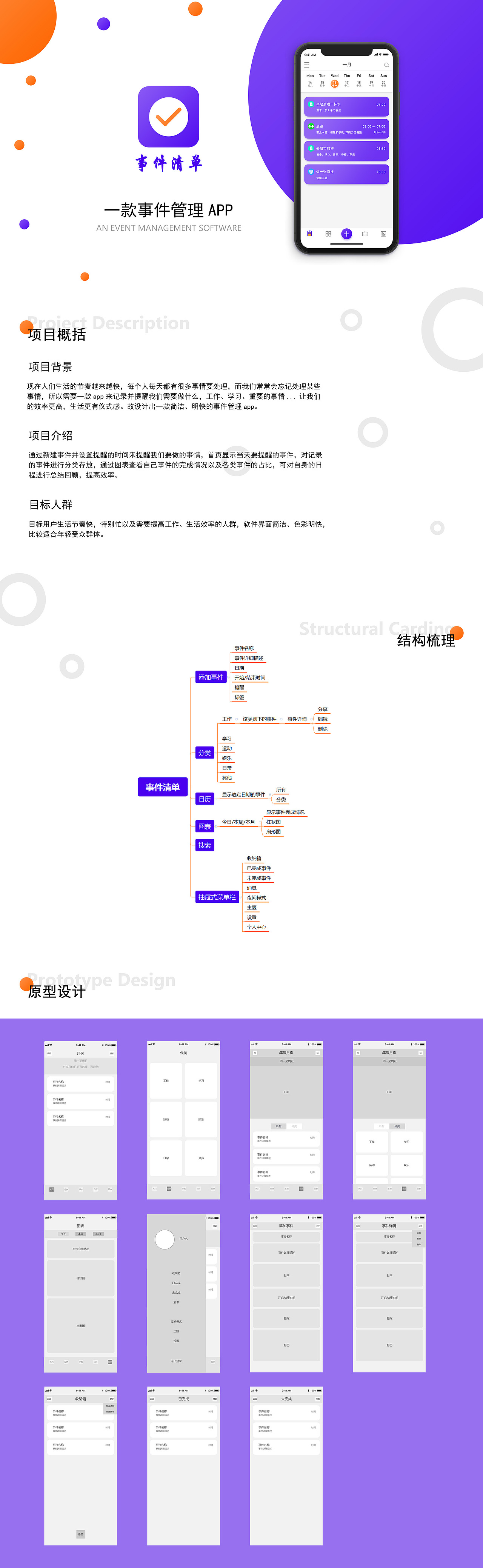 事件清单--一款事件管理app概念稿（图ZMTQ3OTA2NDQ4） - APP界面 - 站酷设计师苗小喵m原创素材 - 站酷ZCOOL