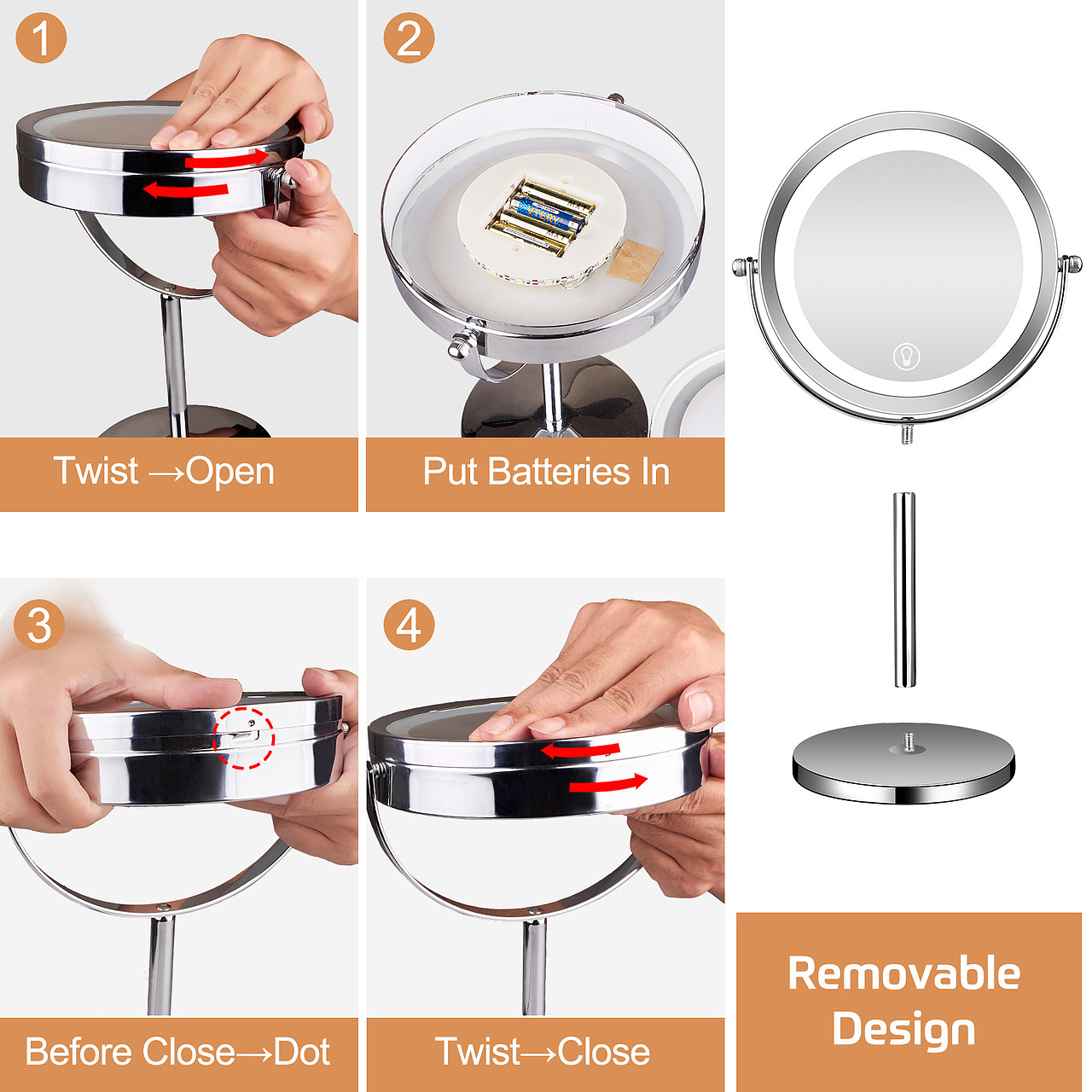 亚马逊化妆镜10X放大镜产品摄影修图