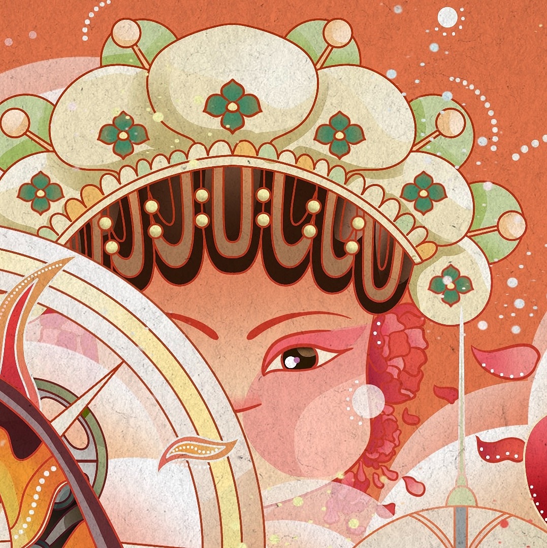 中国风插画—中式童话（六一儿童节）（图ZMzAyOTg0OTEy） - 商业插画 - 站酷设计师素大炉原创素材 - 站酷ZCOOL