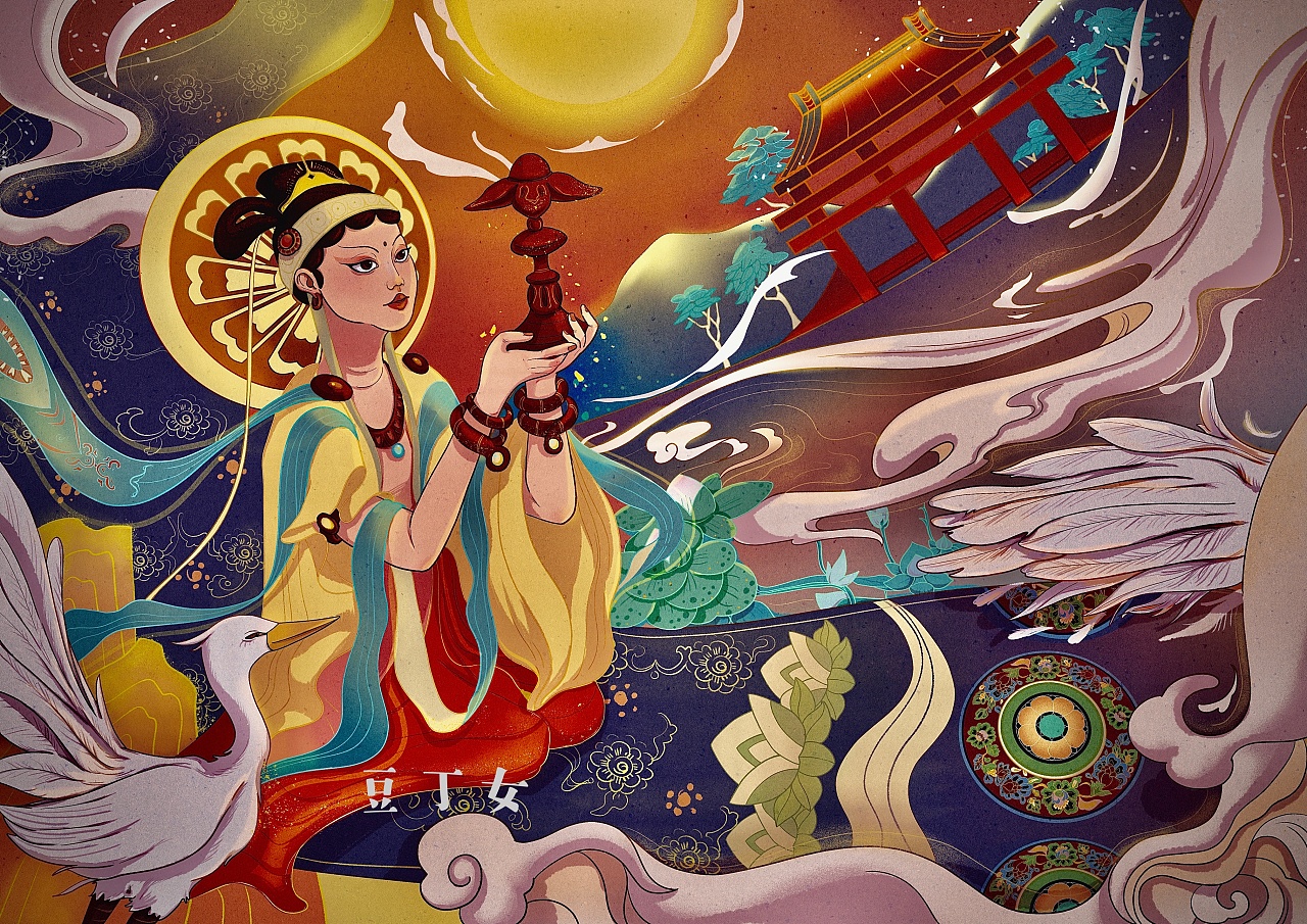 敦煌原创插画 视传毕业设计|插画|商业插画|没出息的娃娃 - 原创作品
