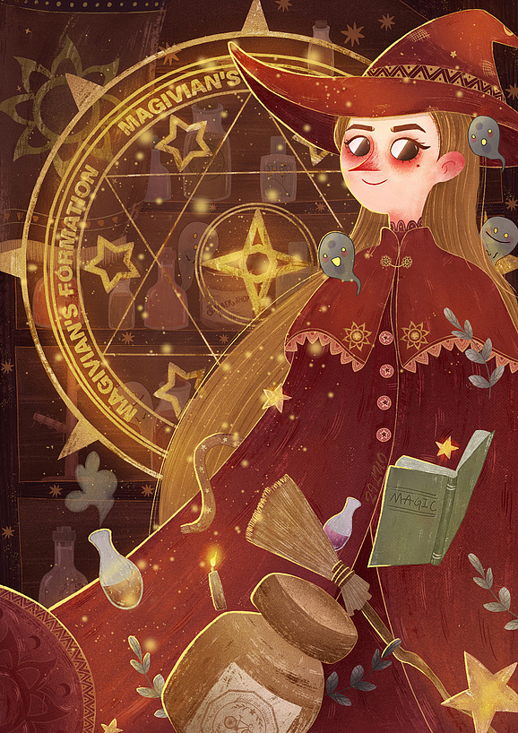 【兒插】魔法師的商店（圖ZMTkxMzEzODI0） - 兒童插畫 - 站酷設(shè)計(jì)師齊落原創(chuàng)素材 - 站酷ZCOOL