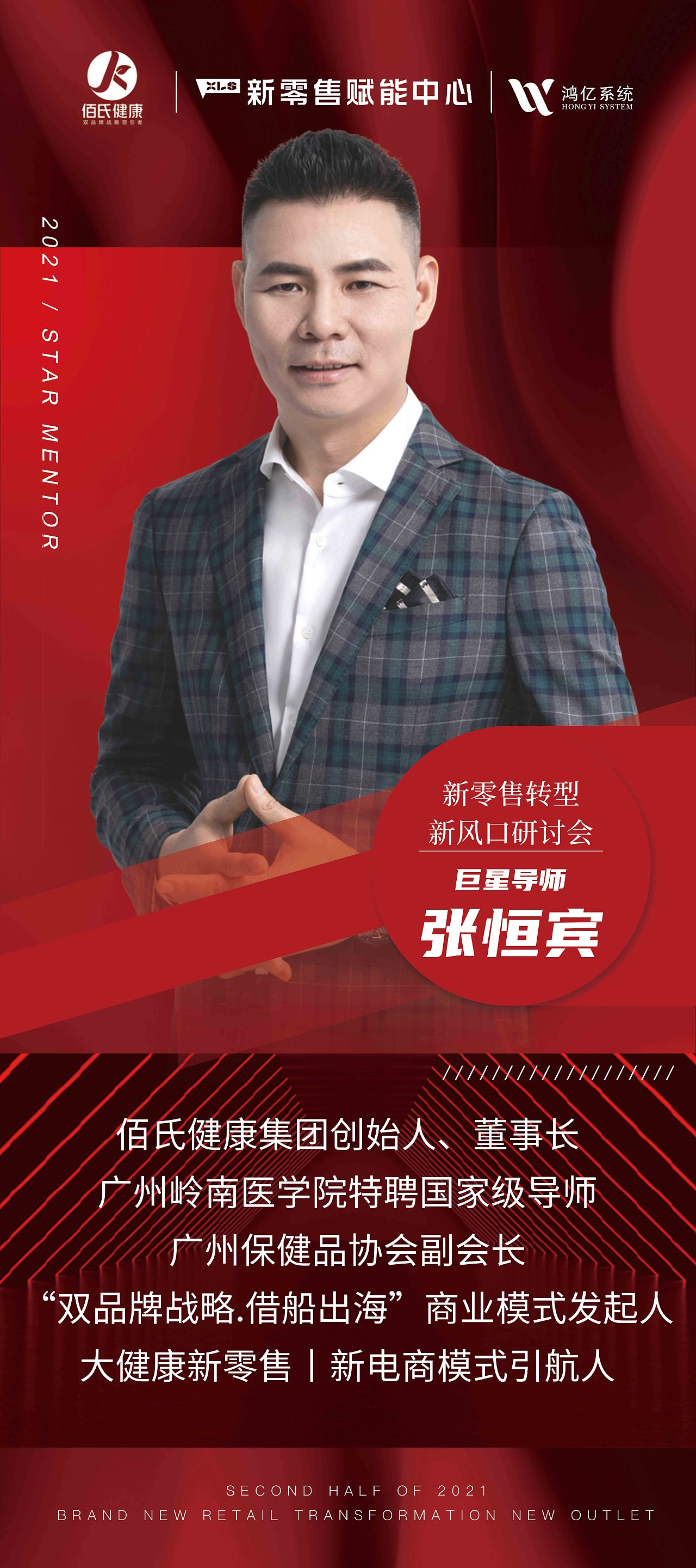 会议人物海报展架