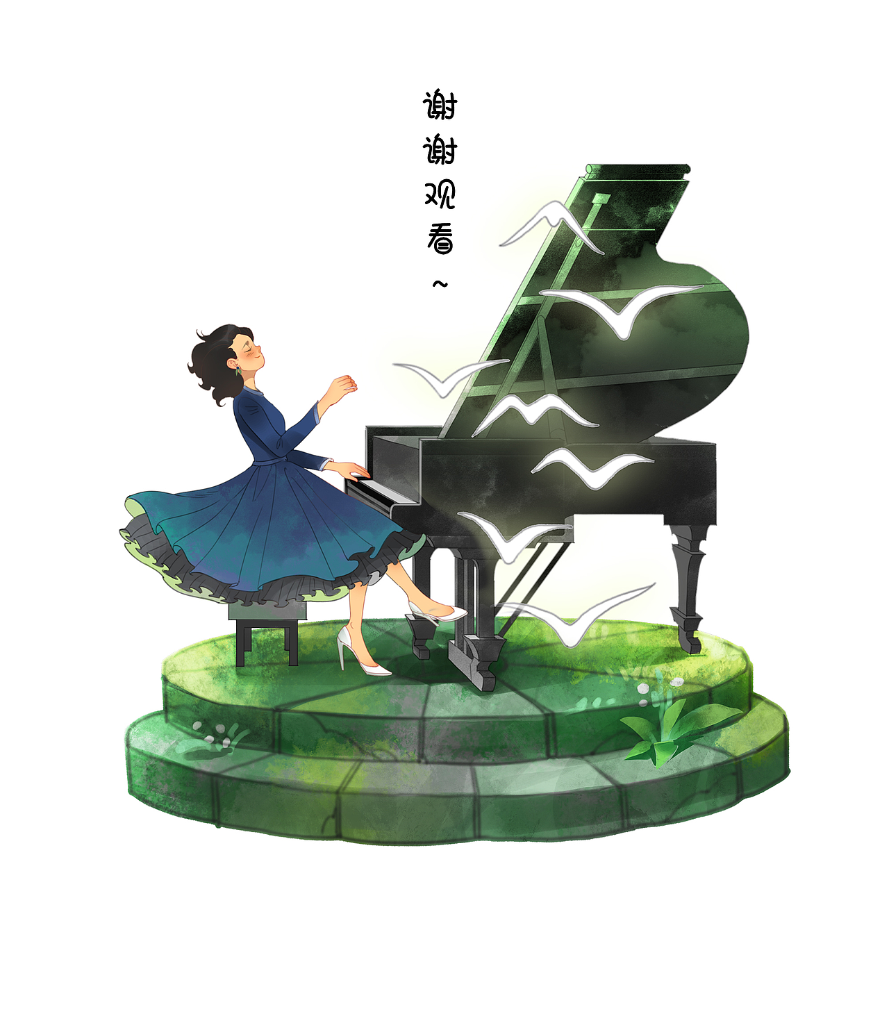 是她，可爱的精灵（图ZMjc5NTE5ODU2） - 创作习作 - 站酷设计师千叶九原创素材 - 站酷ZCOOL