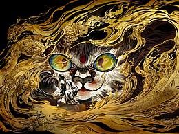 下笔有神，字面意思