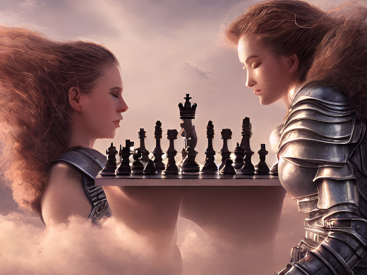 #AI创作实验室#云朵中的女人