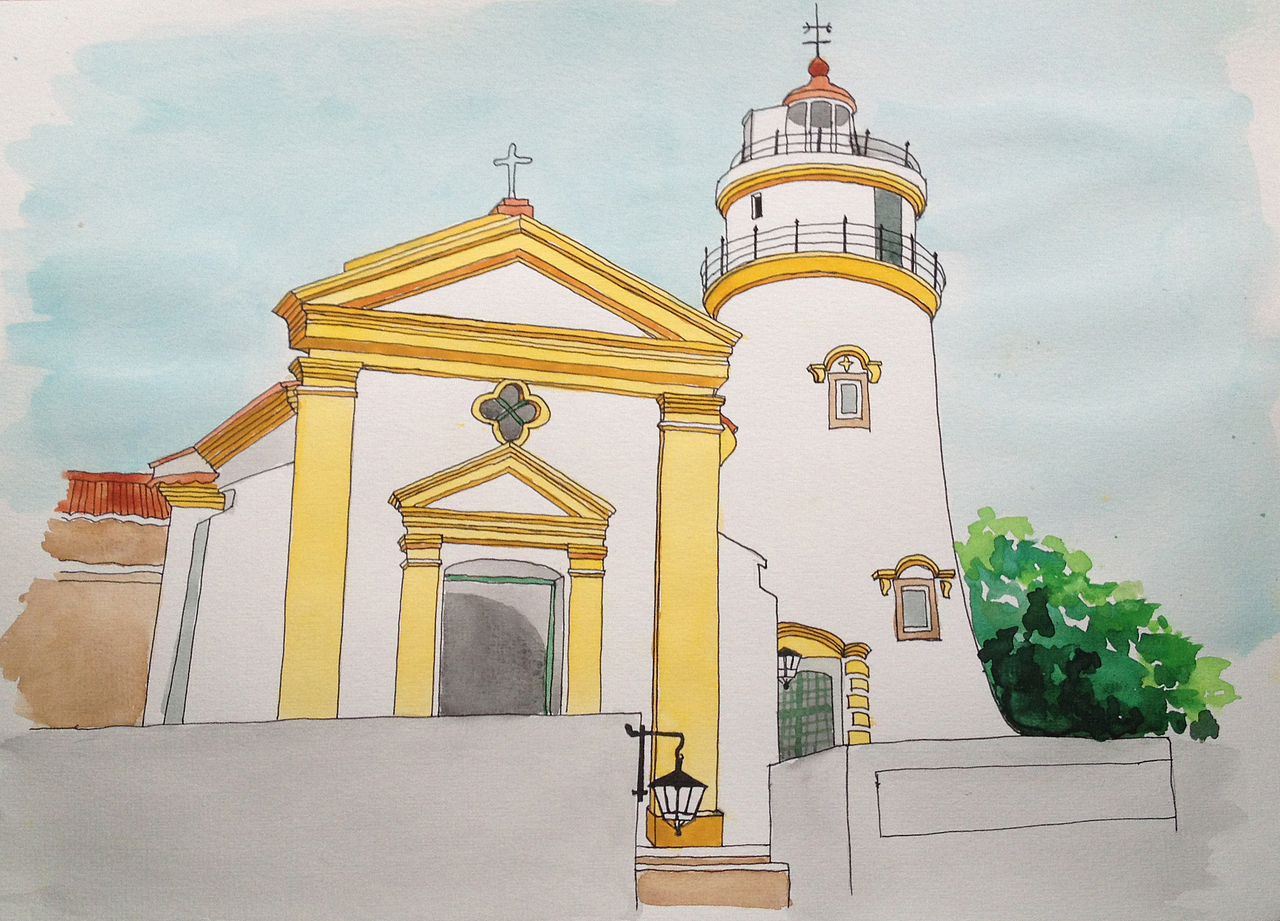 手绘澳门|插画|新锐潮流插画|蒸蛋ada_原创作品-站酷zcool