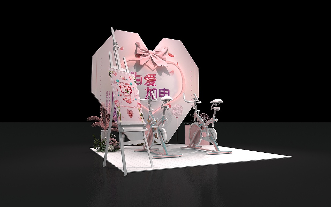 美陈 中秋 DP点位 情人节 七夕（图ZMTc0ODAzOTA4） - 其他三维 - 站酷设计师阿杰smac原创素材 - 站酷ZCOOL