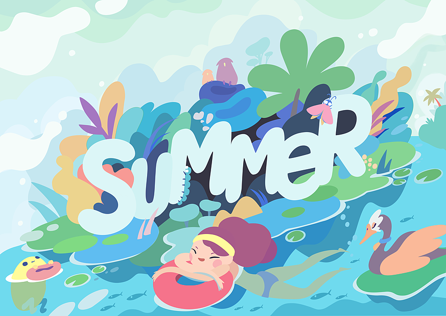 summer（图ZMTExNzk3ODg0） - 创作习作 - 站酷设计师乌云边的幸福线原创素材 - 站酷ZCOOL