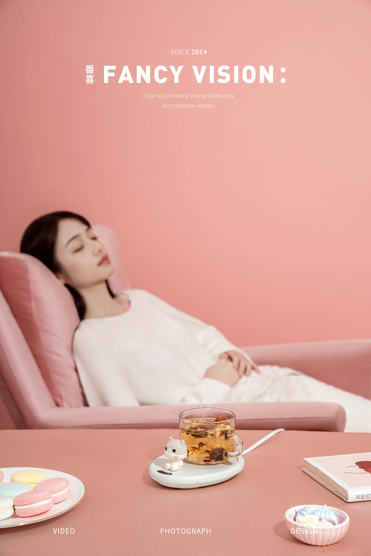 冬季暖杯垫|粉色可爱少女温暖系