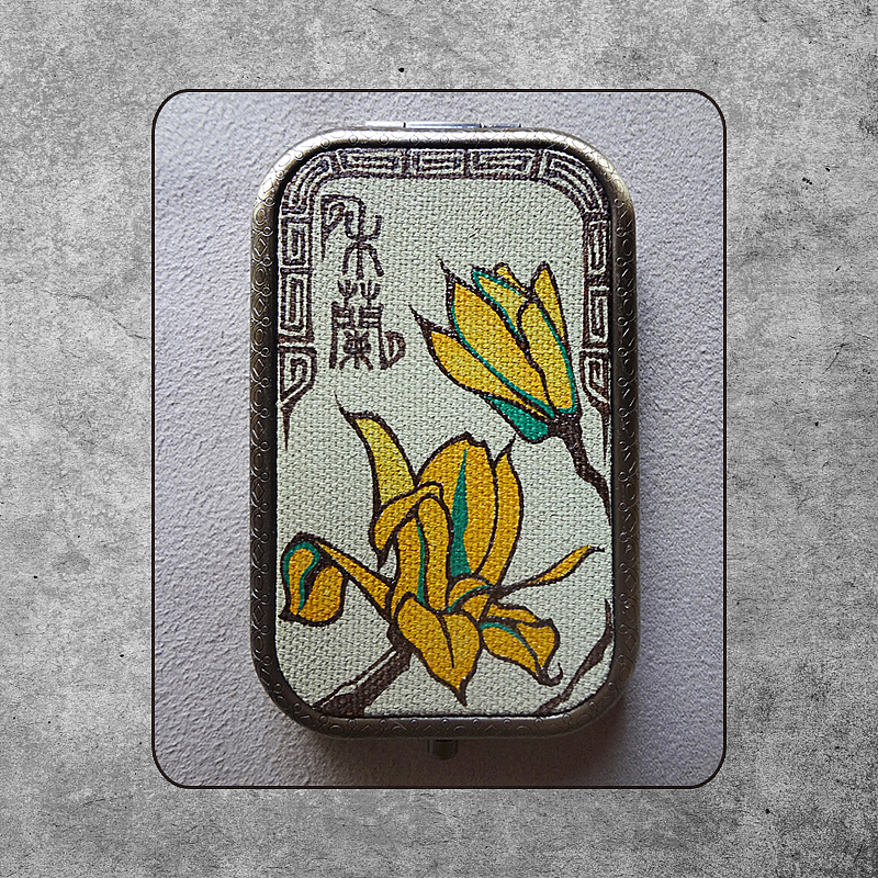 木兰· 纯手绘铜镜·当窗理云鬓时·对镜满心欢· 材质:帆布·铜质