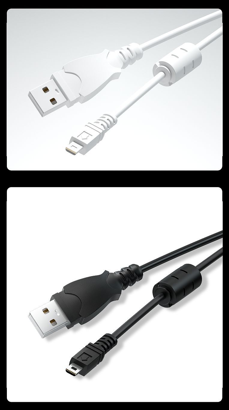 数码相机USB接线3d建模渲染外贸电商详情页案例