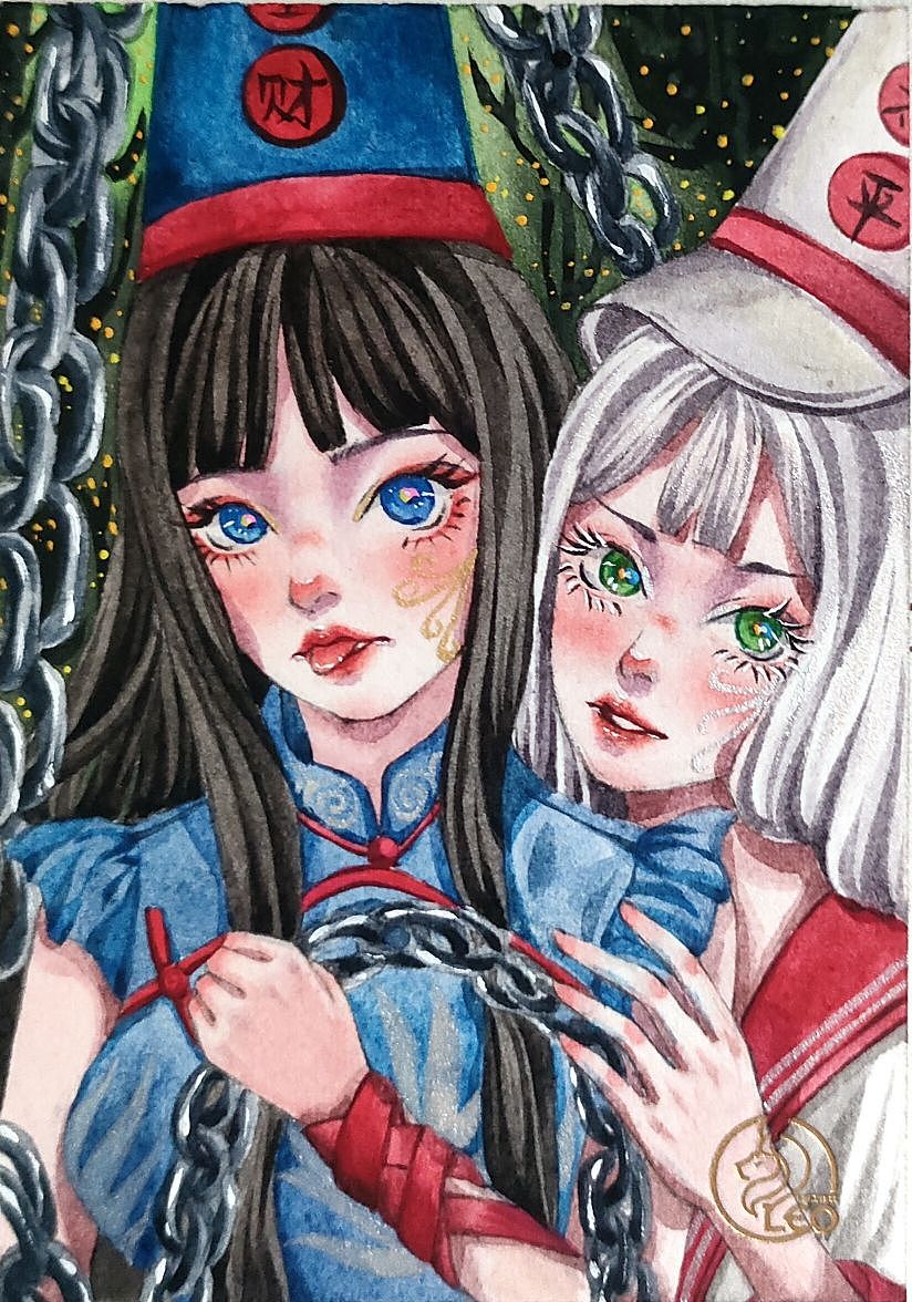 原创《冥界》水彩插画作品（图ZMzQ5OTA3NDI4） - 商业插画 - 站酷设计师小芹菜来咯原创素材 - 站酷ZCOOL