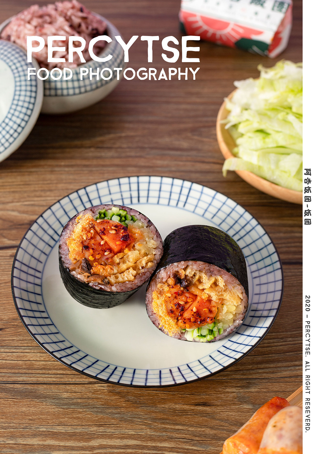 满满都是料的大饭团percytse美食摄影