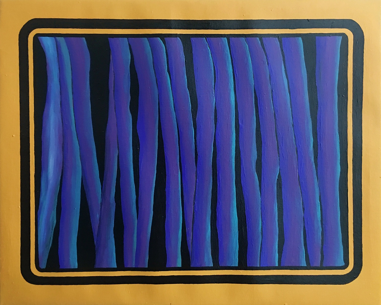 《夜行》
布面丙烯<br>50×40cm<br>