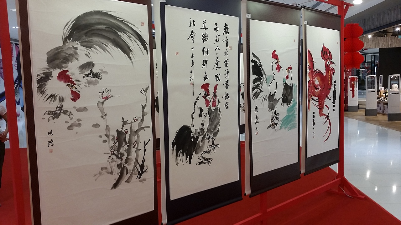 郑英杰丁酉年鸡鸣迎丰年个人水墨画鸡展（图ZNjg4NTQ4NzI=） - 绘画 - 站酷设计师TeeYJ原创素材 - 站酷ZCOOL