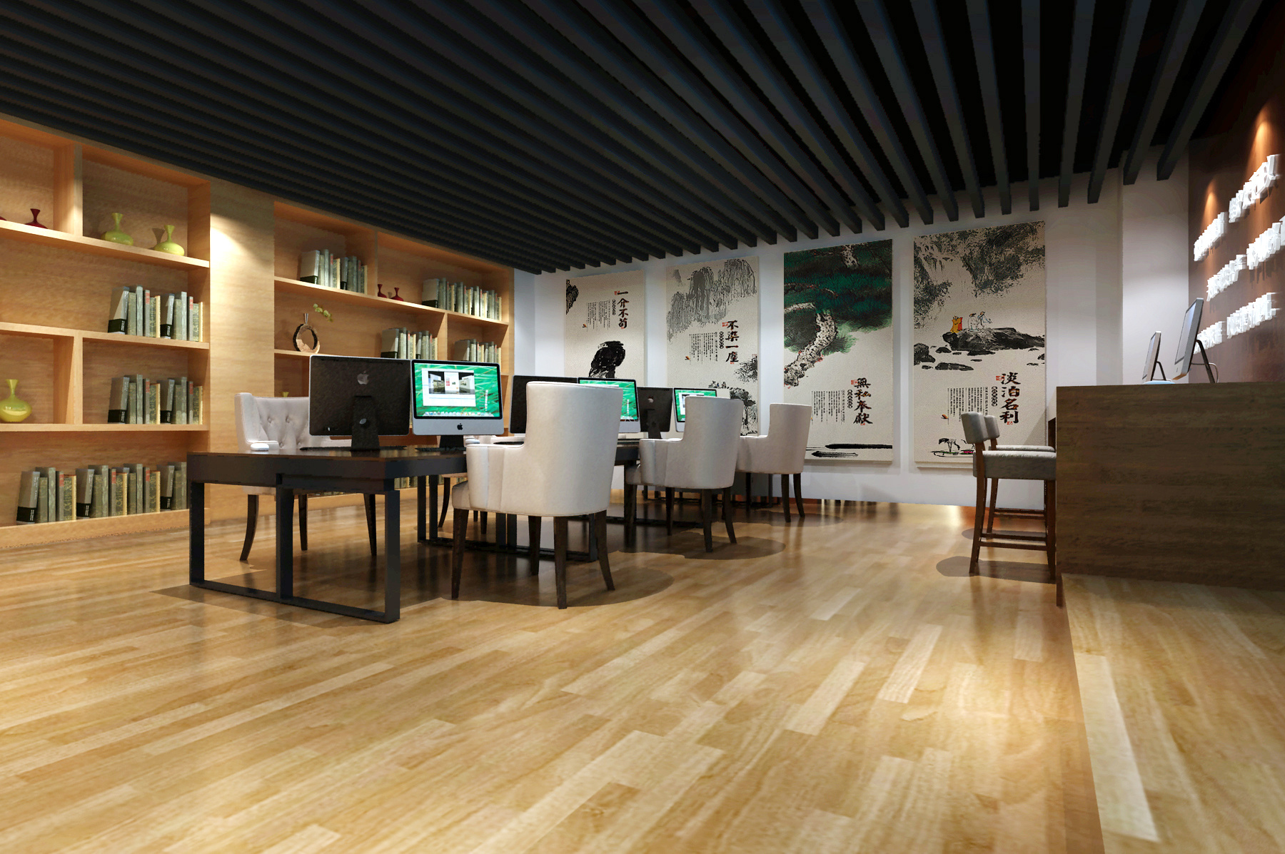 【校园文化】读书空间|空间|家装设计|咖啡神探 - 原创作品 - 站酷 (ZCOOL)