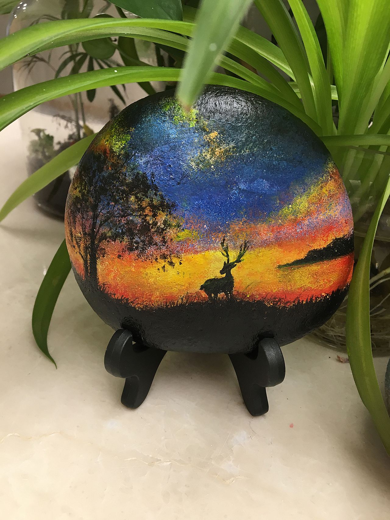 石头画,爱上一块石头