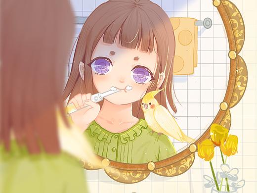 插画|和小鸟的日常(个人主页-ZNTQ4MTc3ODA=) - 创作习作 - 站酷设计师一只叫千滨的喵原创素材 - 站酷ZCOOL