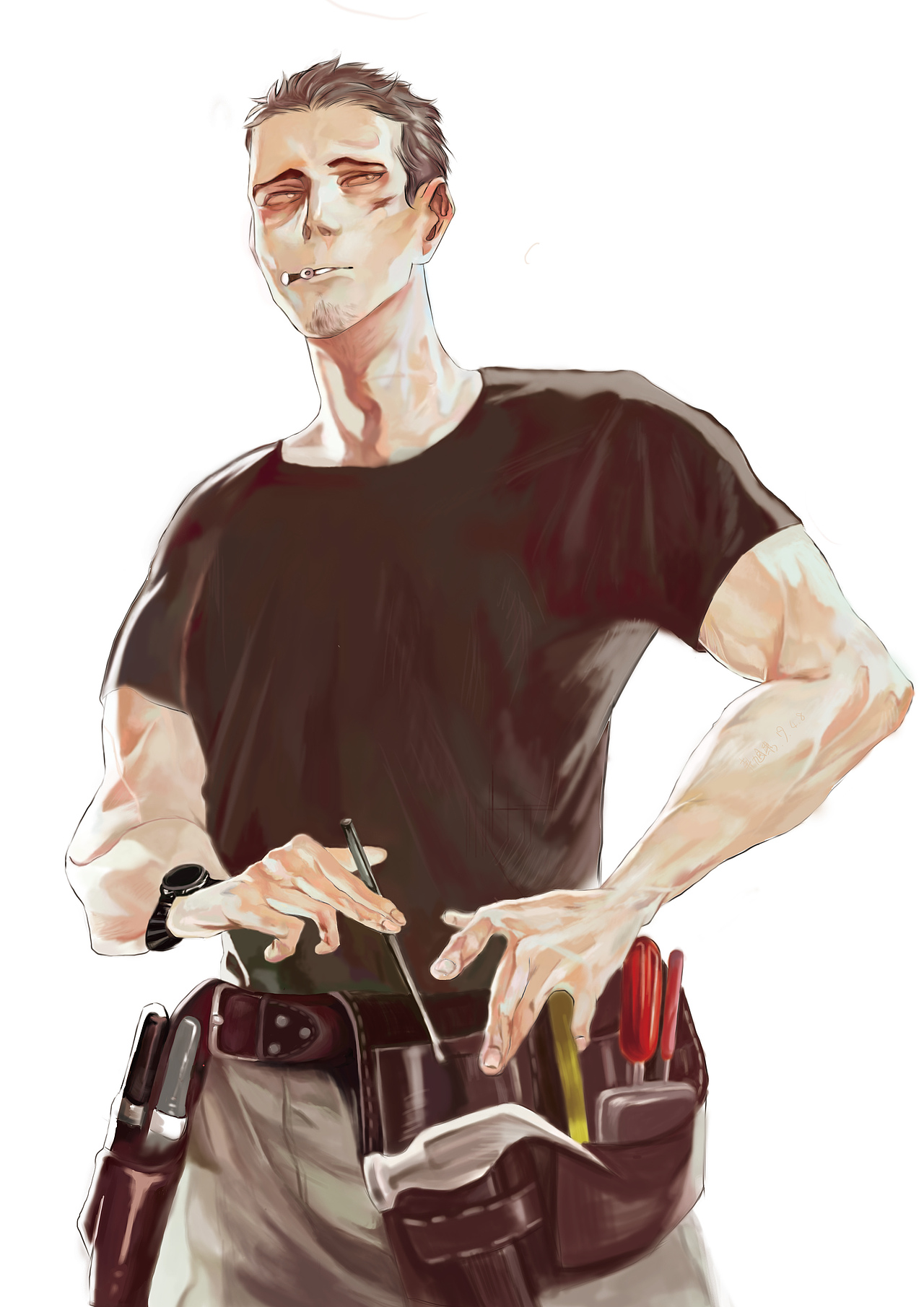 大哥大|插画|创作习作|年毛球_临摹作品-站酷zcool