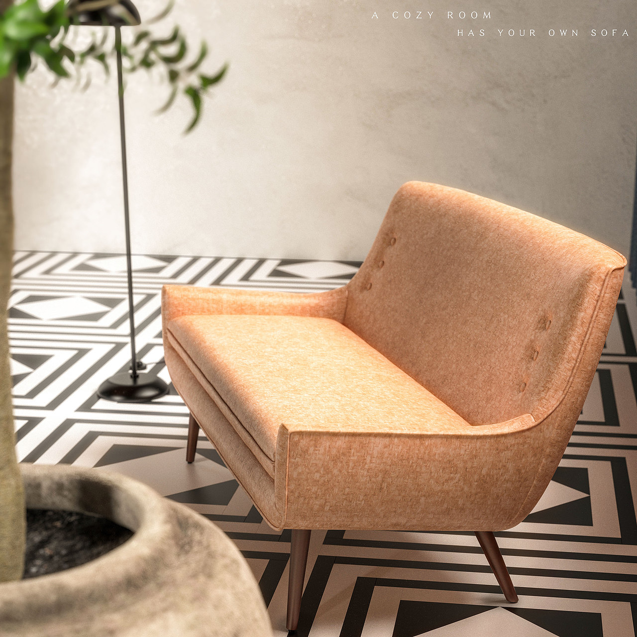 一组室内场景的渲染