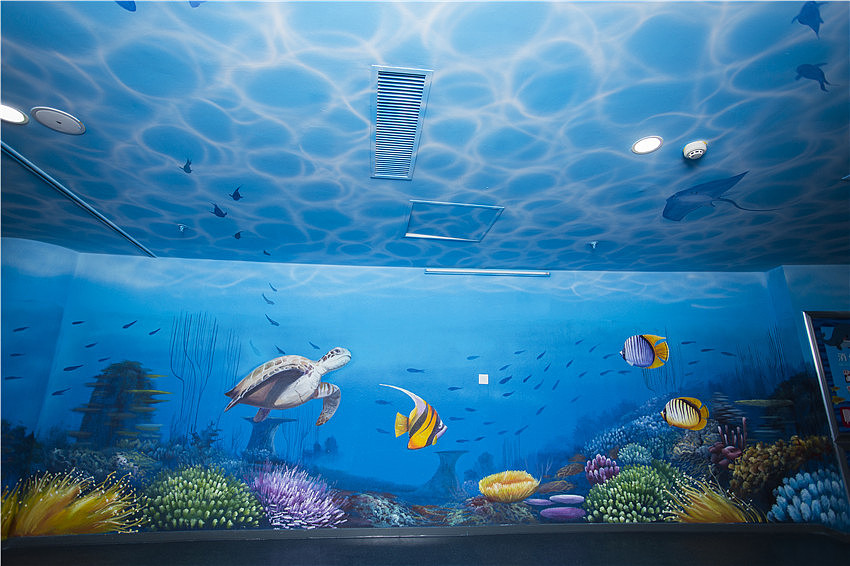 海洋馆彩绘海洋馆墙绘素材