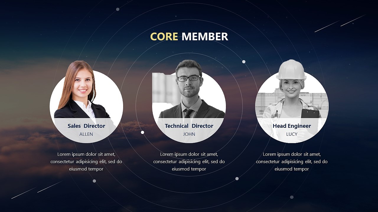 黑底欧美大气企业宣传工作汇报通用PPT模板