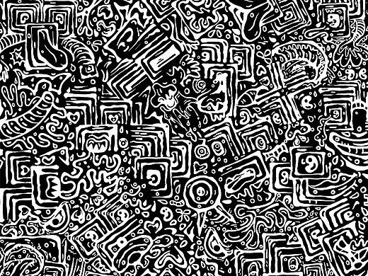 真实的小怪兽涂鸦插画品牌设计