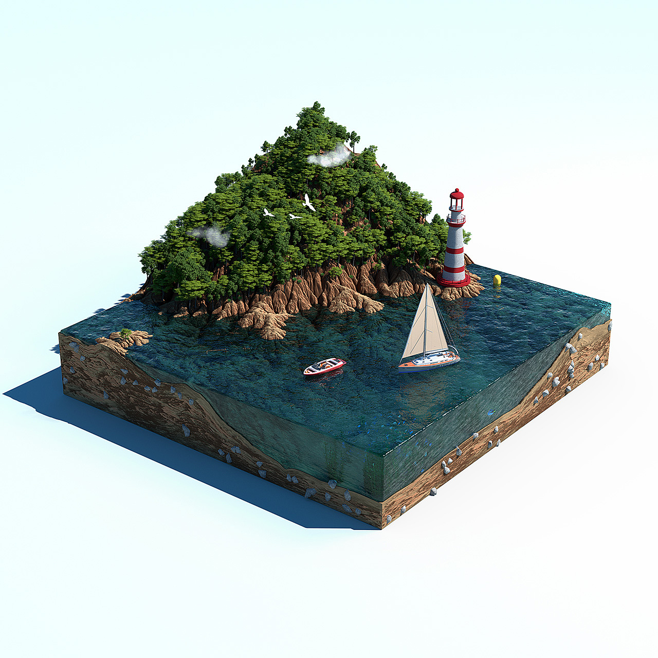 第二期C4D快闪作品---夏日记忆(图ZMjYxNTgyNDMy) - 其他三维 - 站酷设计师秋天C4D原创素材 - 站酷ZCOOL