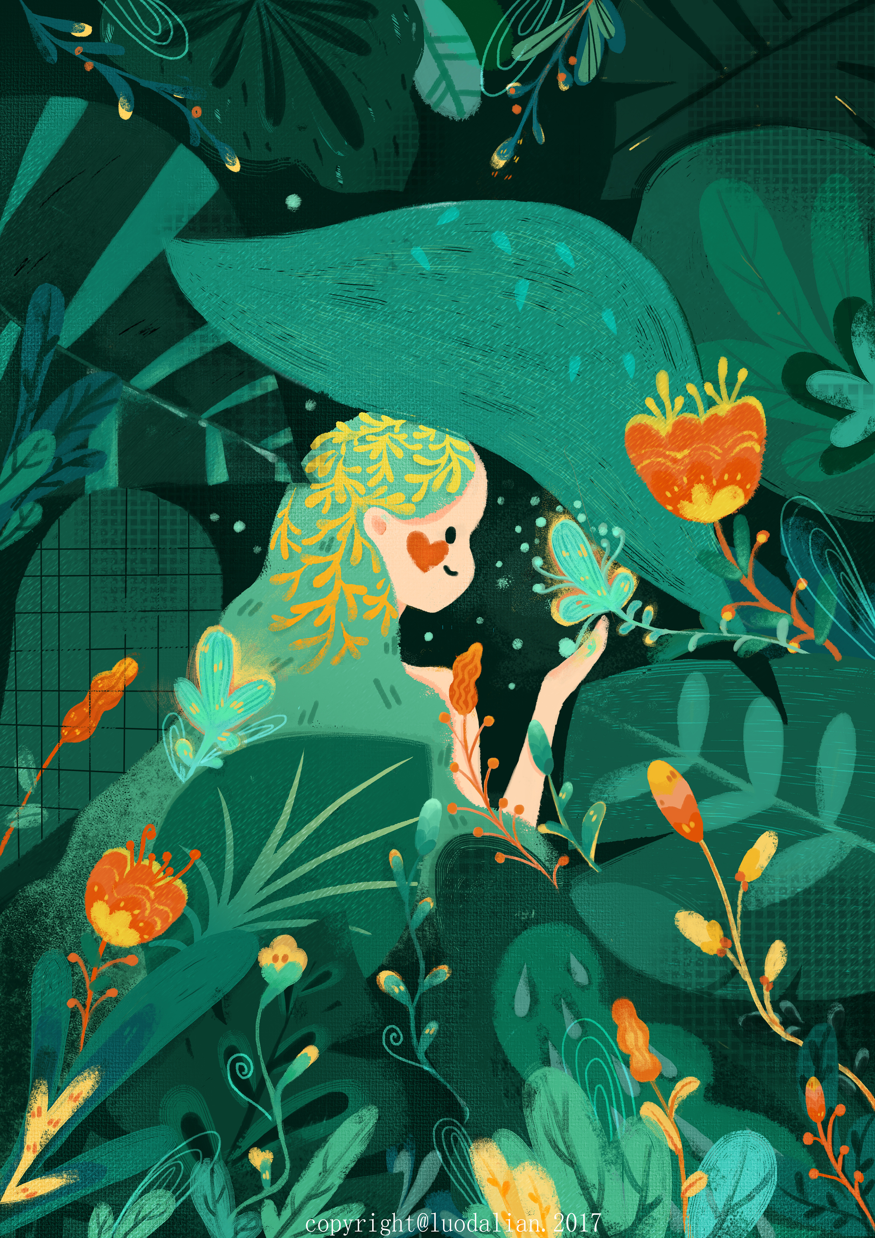 小清新女生插图|插画|创作习作|安啵里我啵 - 原创作品 - 站酷 (zcool