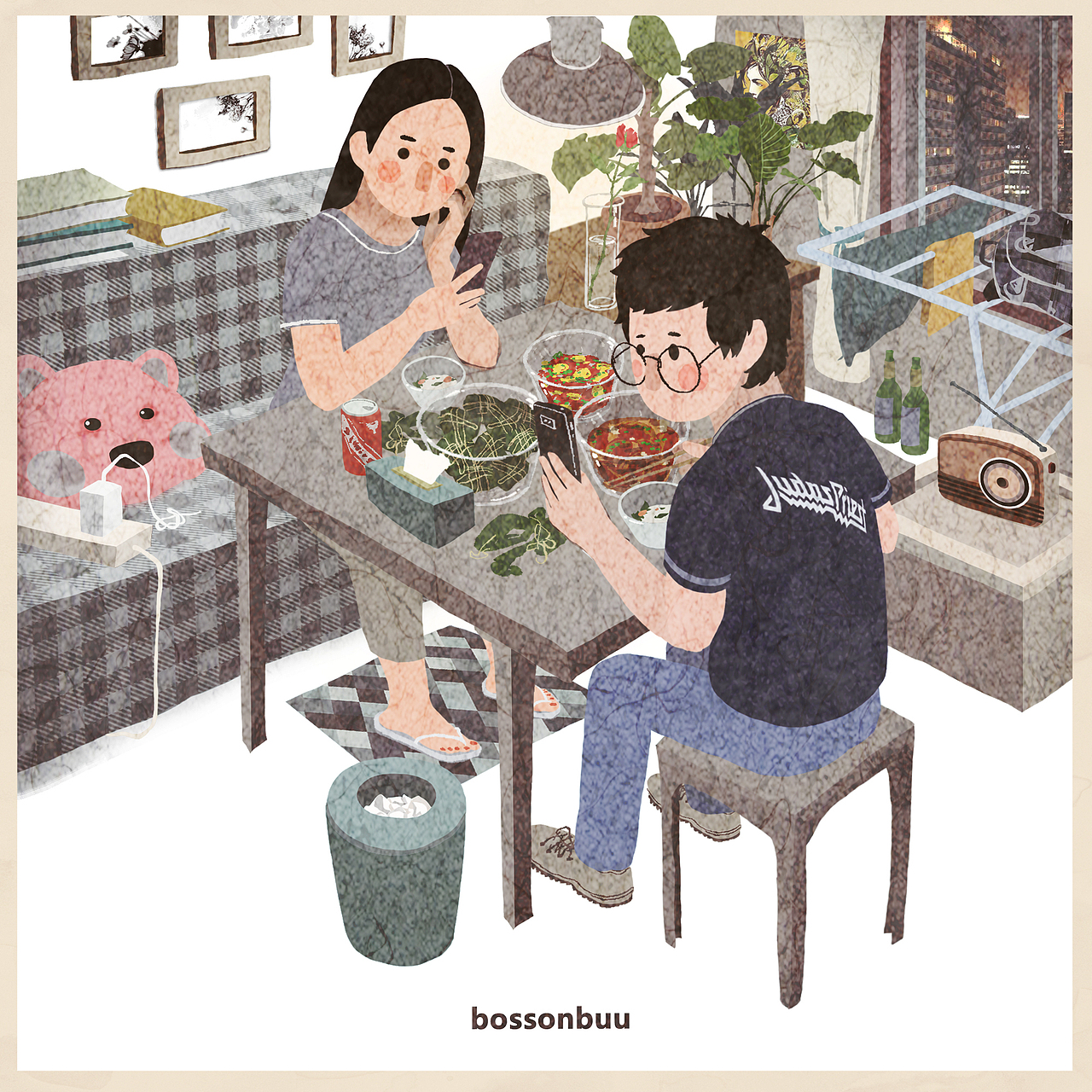 治愈系Friendship（图ZMTE4MjgxMTU2） - 商业插画 - 站酷设计师饼干会咬人原创素材 - 站酷ZCOOL