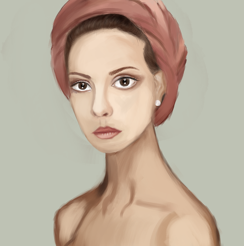 手绘板绘画人像