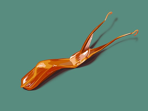 滑雪硬汉潇洒风手绘