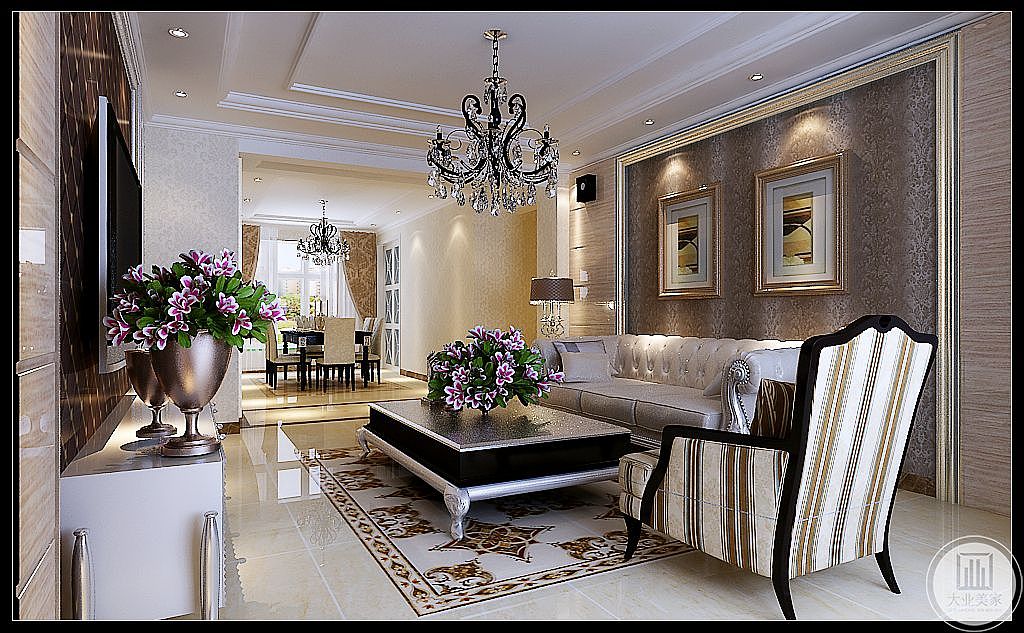 石家庄装修林荫大院138平欧式奢华案例（图ZMTI3OTA0NDEy） - 家装设计 - 站酷设计师金秋金秋呀原创素材 - 站酷ZCOOL