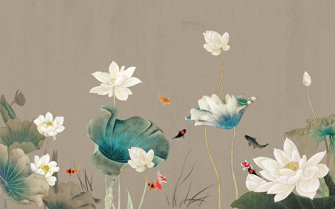 纱画、文创卷帘图案-荷花（图ZMjg0NjUzOTI0） - 图案 - 站酷设计师裕隆家居原创素材 - 站酷ZCOOL
