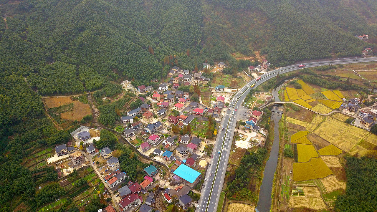 浙江省杭州市余杭区泗溪村风景照