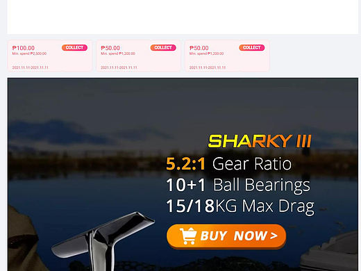  渔具LAZADA首页店铺装修  