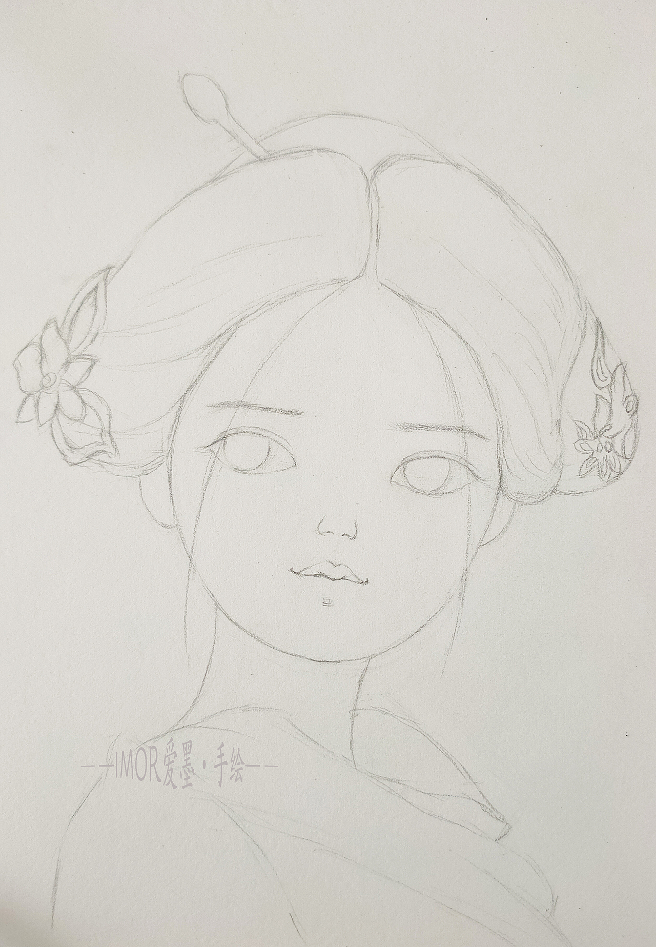 传闻中的陈芊芊红衣造型古风水彩